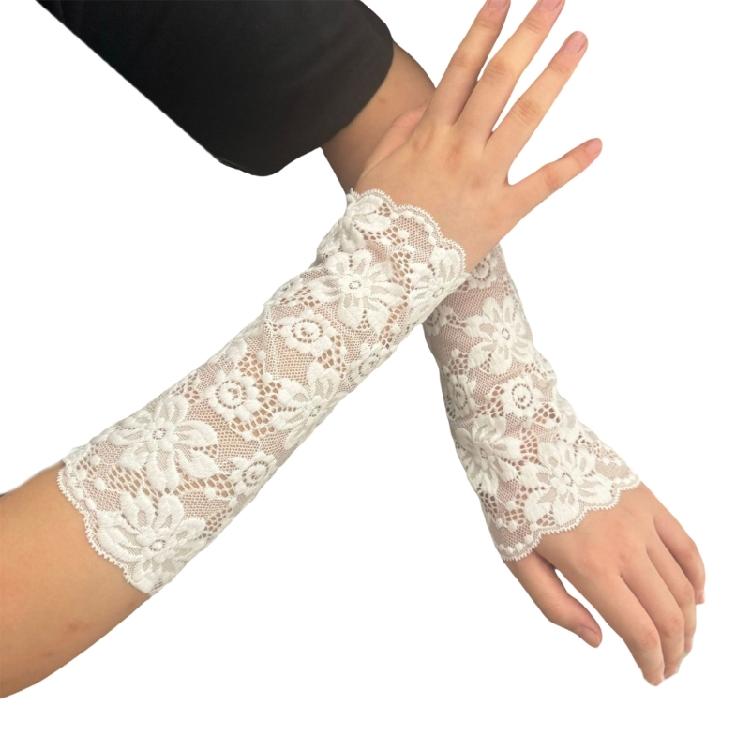 Lightweight Sheer Lace Arm Sleeves Sun Protective Gear Wedding Party Outdoor Activity Rudiments
