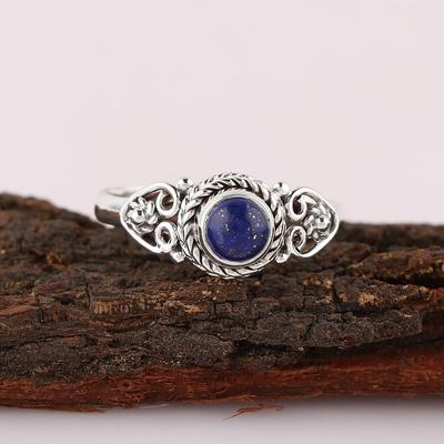 Lapis Lazuli Edelsteen Massief 925 Sterling Zilver Boho Designer Handgemaakte Ring, Mode Sieraden, Thanksgiving Cadeau