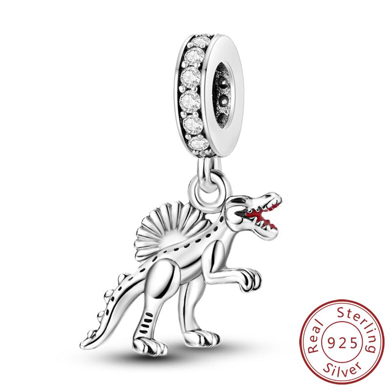 Copper Charms Beads Cute Fire Dragon Shaped Chameleon Charms Fit Original Pendants Bracelet Diy Women Jewelry Gift