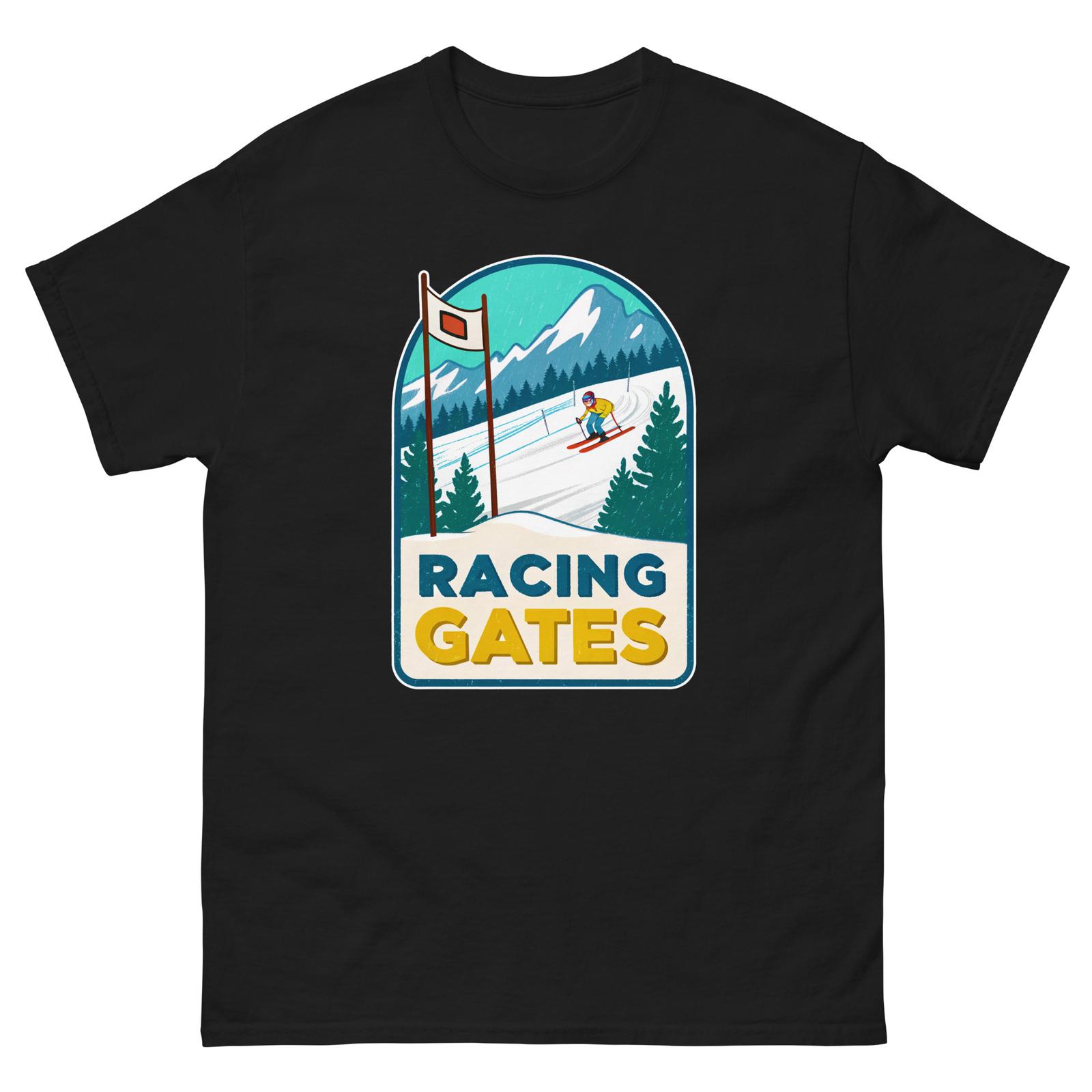 Racing Gates Mountain Ski Resort Town T-Shirt S