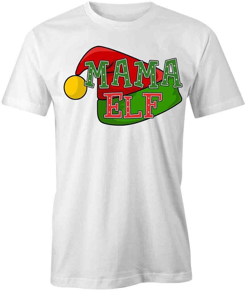 MAMA ELF TShirt Tee Short-Sleeved Cotton CLOTHING CHRISTMAS S1WCA169