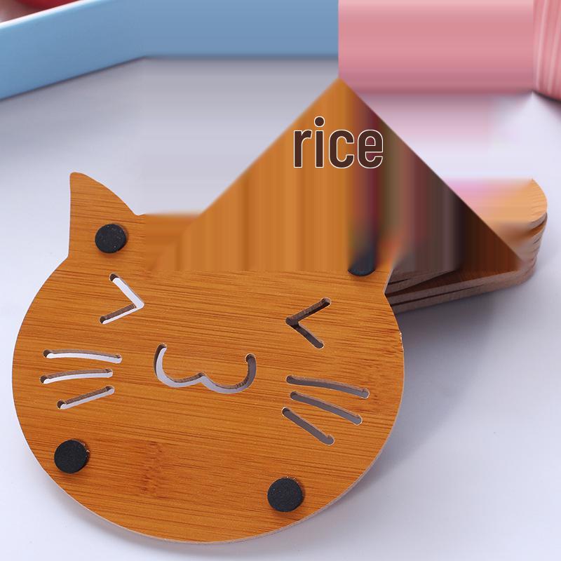 Italian-Style Anti-Scald Solid Wood Placemat and Non-Slip Coaster Set