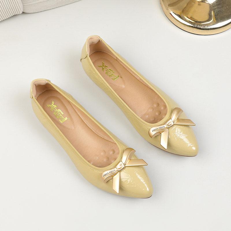 Spring Autumn Patent Leather Woman Flats Shoes Ballets Fashion Office Ladies Female Girl Ballerina Dress Shoes Loafers WSH5335