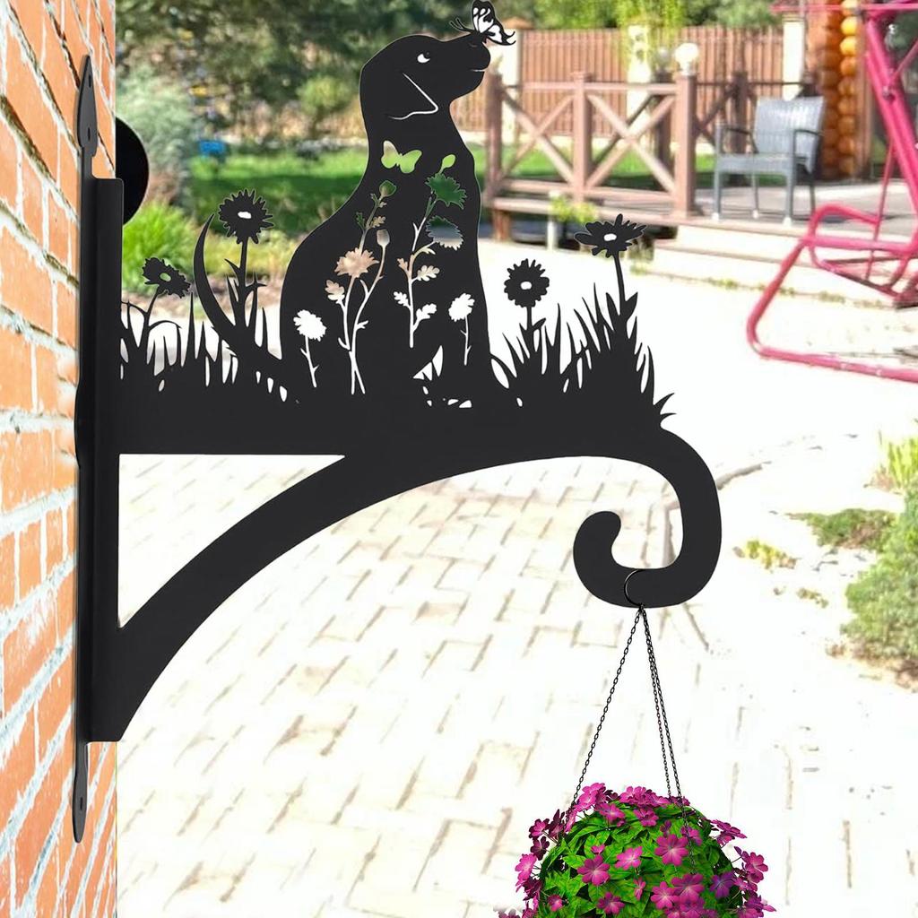 Plant Hanger Indoor Dog Wind Chimes Rack Wall Mounted Plants Stand For Porch Balcony Garden Yard Indoor Patio Lantern