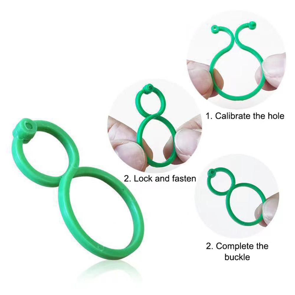 50PCS Horticulture 8 Figure-Eight Buckle Plastic Plant Binding Fixed Cable Tie Multi-Functional Fixed Clamp Hoist Ring