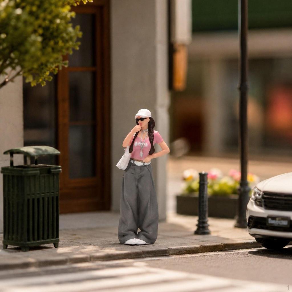 1/64 Miniature Figures Model Action Figure Hand Painted Garage Scene People Resin Collection Desk