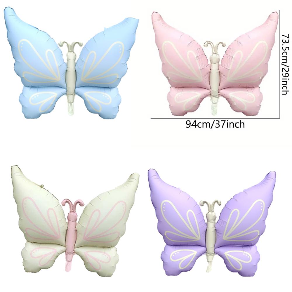 4pcs/set Butterfly Foil Balloons Spring Themed Party Decorations for Birthdays, Wedding Bridal Showers, and Baby Showers Gifts