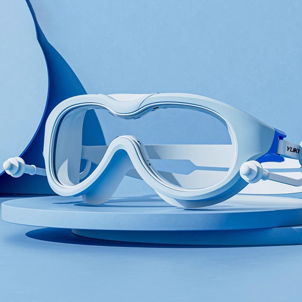 Large Frame Kids Swim Goggles with Ear Plug Diving Goggles Set Swimming Goggles  Boys and Girls
