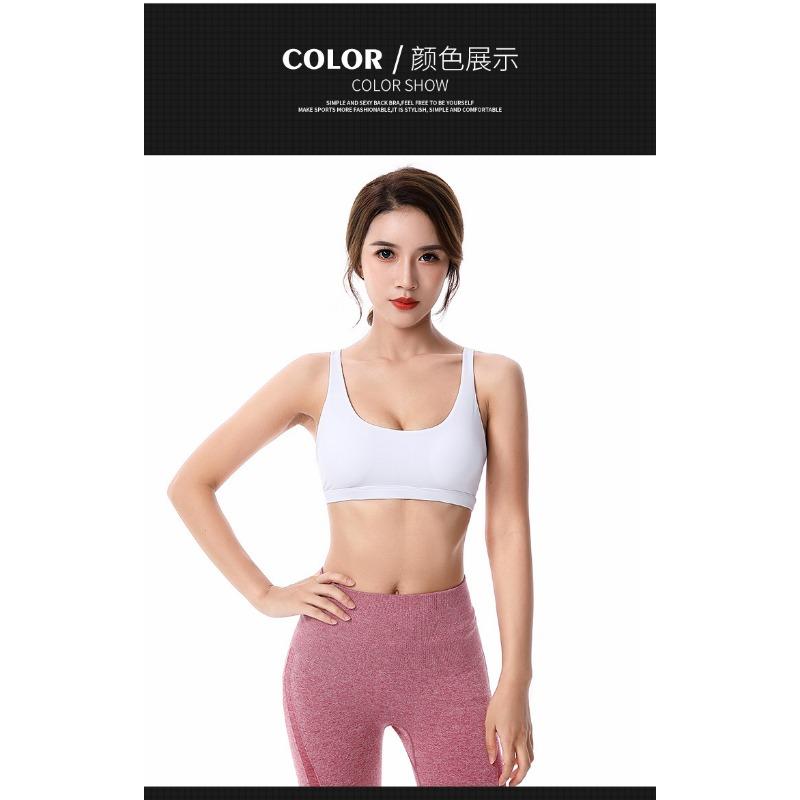 Womens Beauty Back Wireless Padded Gathering Sports Bra For Yoga Gym