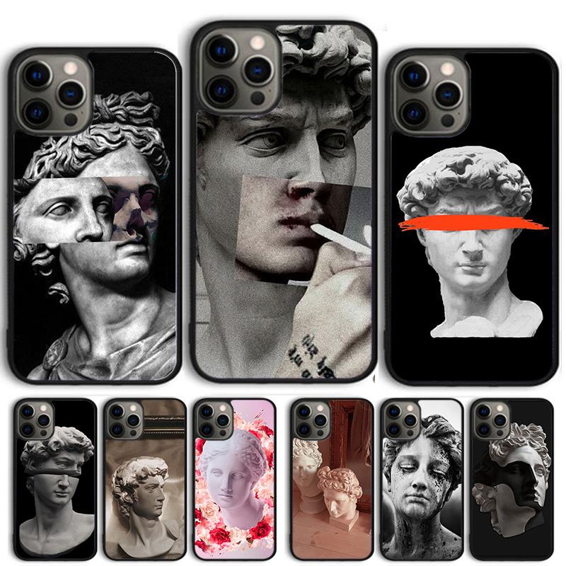 Greek Aesthetics Plaster statue art Phone Case For iPhone 17 Air 15 16 Cover 11 13 14 Pro Max 12 Plus Max Fundas
