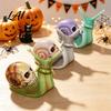 Creative Gothic Gifts Halloween Skull Snail Statue Home Decor Resin Crafts Statue Ornaments for Outdoor Garden Patio Lawn Porch Desktop Decor