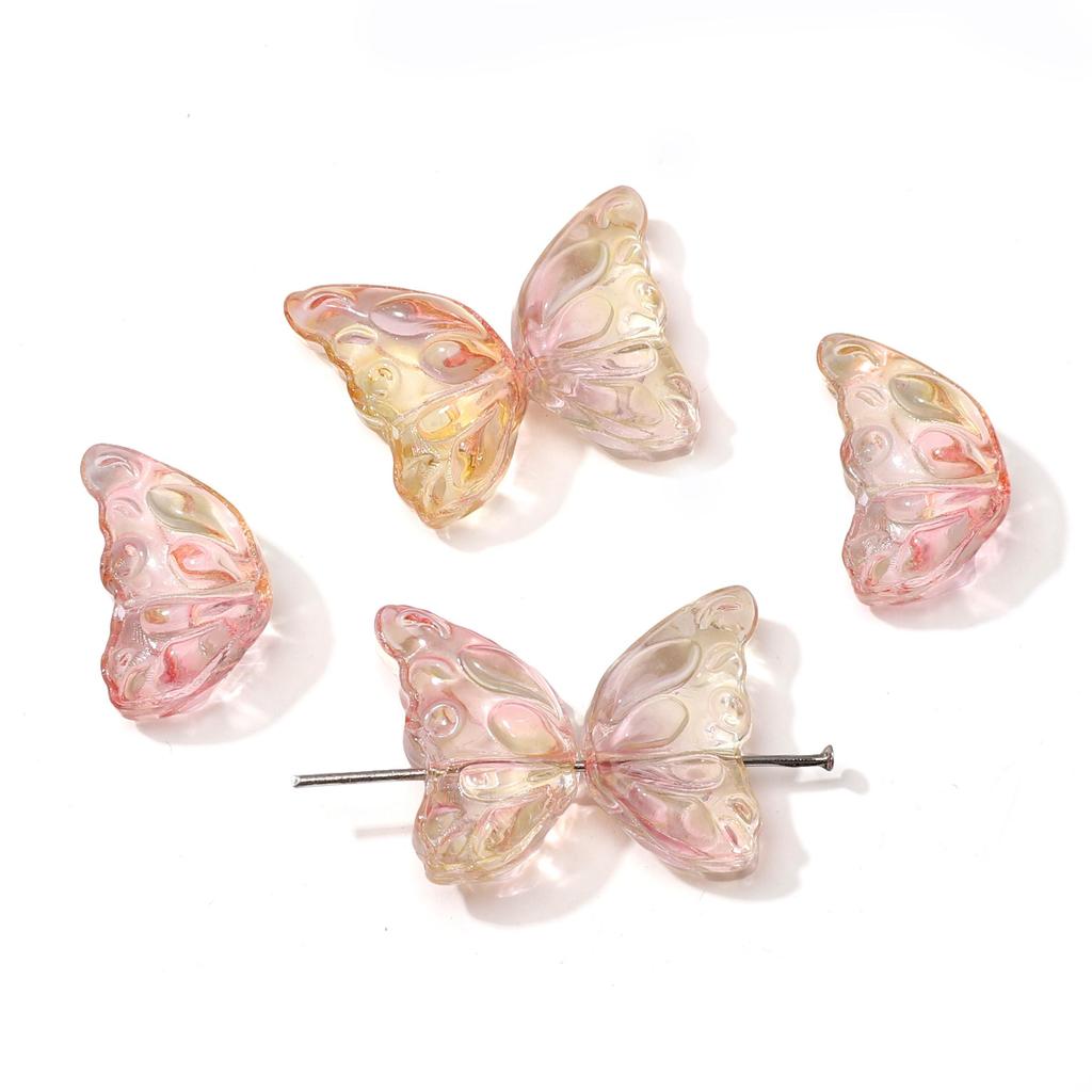 10Pcs Glass Single Wing Beads for Jewelry Making DIY Bracelet Necklace