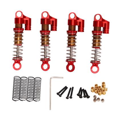 RC Shock Absorber Front Rear Adjustable Upgrade Parts RC Spring Damper for FMS FCX24 1 18 1 24 Crawler Red