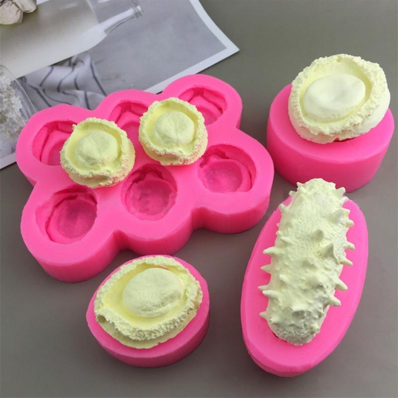 Fondant Molding Tool Flexible Silicone Cake and Cupcake Decorating Mold Cucumber/Abalone Shaped Dessert Making Mold