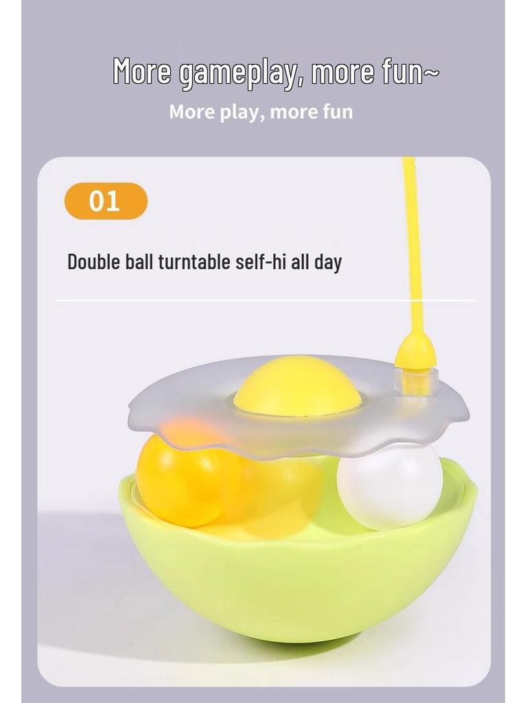 Interactive Catnip Teaser Wand & Tumbler Toy for Kittens