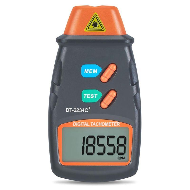Aug. Digital Laser-Photo Tachometer Non Contact RPM Tach, Noncontact Laser-Photo Sensor With 2.5RPM To 99999 RPM