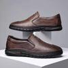 Men's Soft Sole Leather Moccasins - 2026 Spring/Autumn Slip-On Casual Driving Shoes