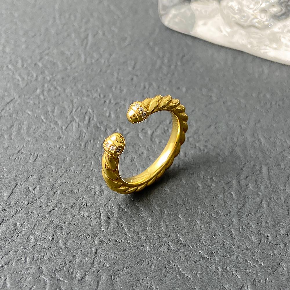 David s Silver-plated Open Ring with Crystal Decorative Ring High Quality Fashion Jewelry Wholesale