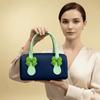 Durable Silicone Handbag Washable Toiletry Organizer Tote Underarm Purse Bow Mini Tote  Sweet Girls