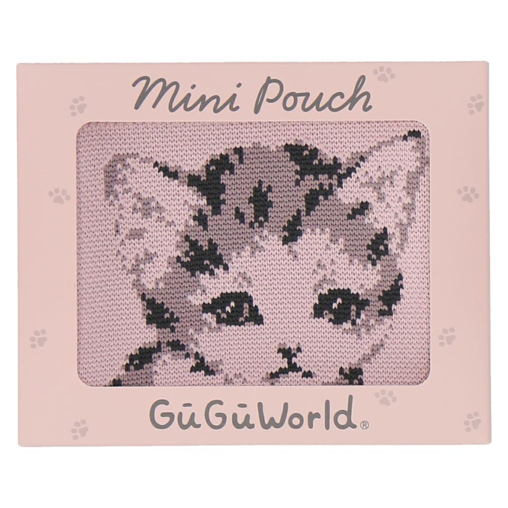 GuGuWorld Women's Knit Pouch 36501301 Cat Print 36501301A Pink [A]