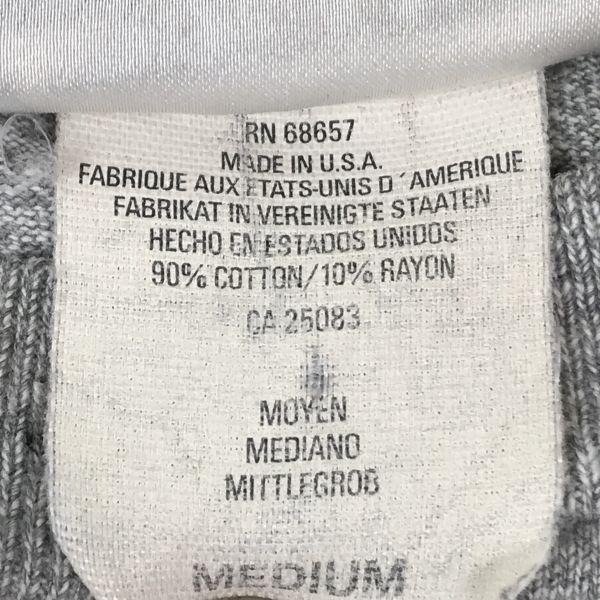 90s Rare Vintage USA Made / Disney World / Short Sleeve T-Shirt / Mickey Mouse Embroidery [Men’s M / Gray](USED)