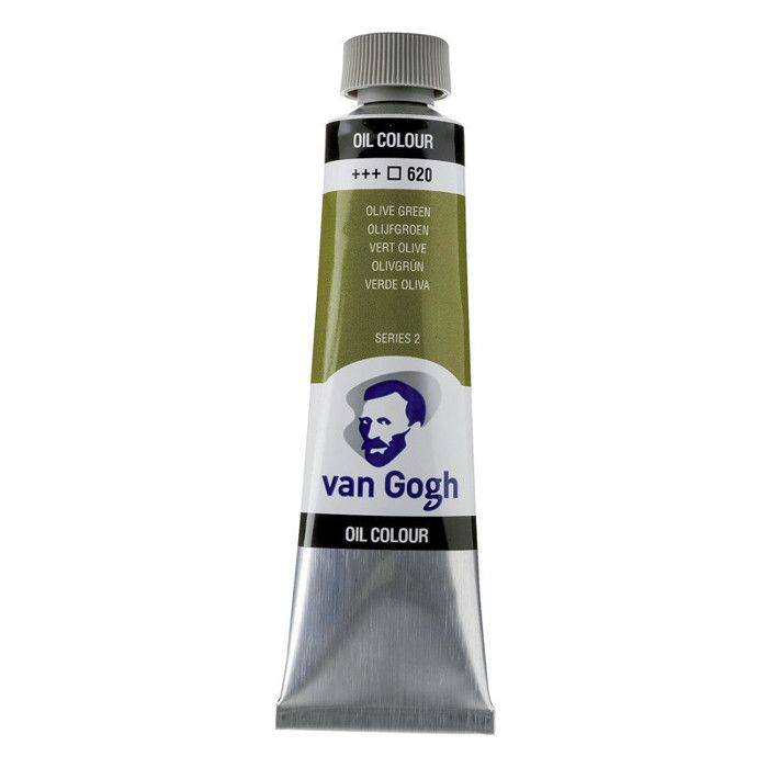 Oil Paint - Olive Green - 620 - With Safflower Oil - Van Gogh - 40ml