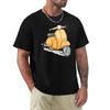 Yellow Classic Scooter White Background Vintage Style Tshirt Quick Dry Fishing Tshirt