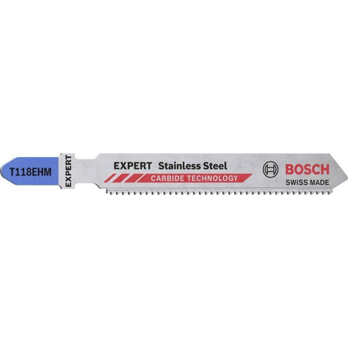 Bosch Accessories 2608900562 LAME De Scie Sauteuse EXPERT « Stainless Steel » T 118 EHM, 3 Pièces 3 Pc(s)