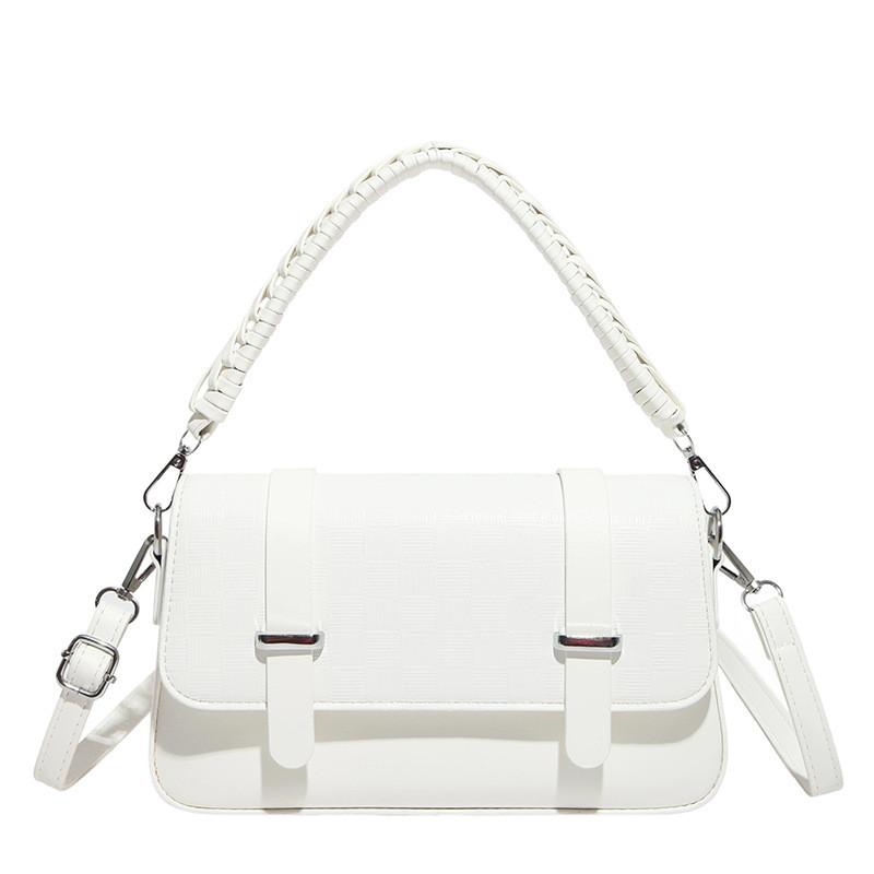 IELGY Ladies Diagonal Bag Retro Small Square Bag Solid Color