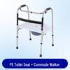 Stainless Steel Folding Walker for Elderly - Outdoor Assistive Cart