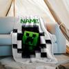Customizable Minecraft Throw Blanket – Personalized Name, All-Season Cozy Snug Blanket, Machine Washable, Personalized Blanket