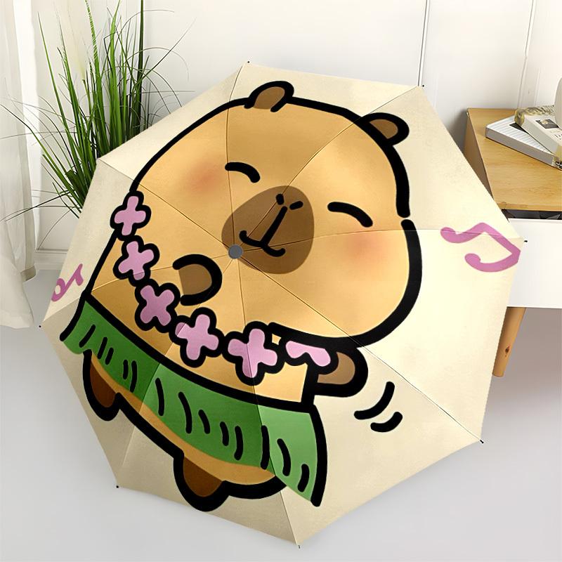 

1pc Hula skirt Capybara Automatic Folding Umbrella. Portable collapsible design, Best birthday festival gift yy250924161