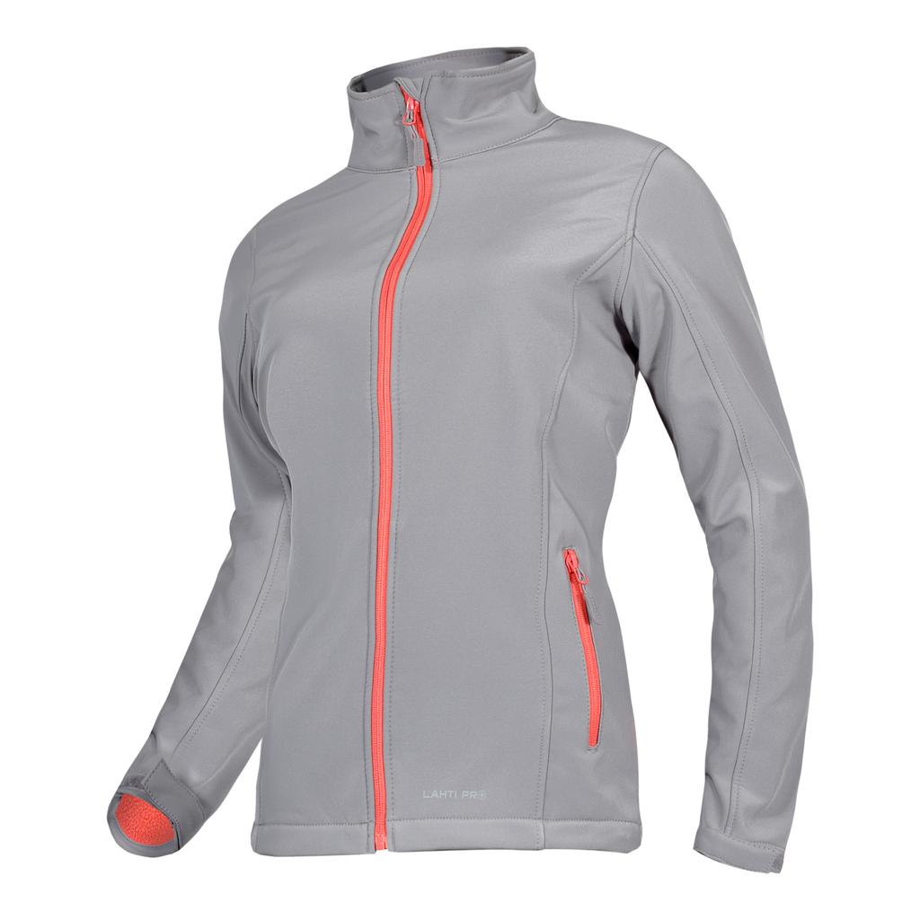 Women' Softshell Jacket, Gray-Orange, "3Xl", Ce, Lahti