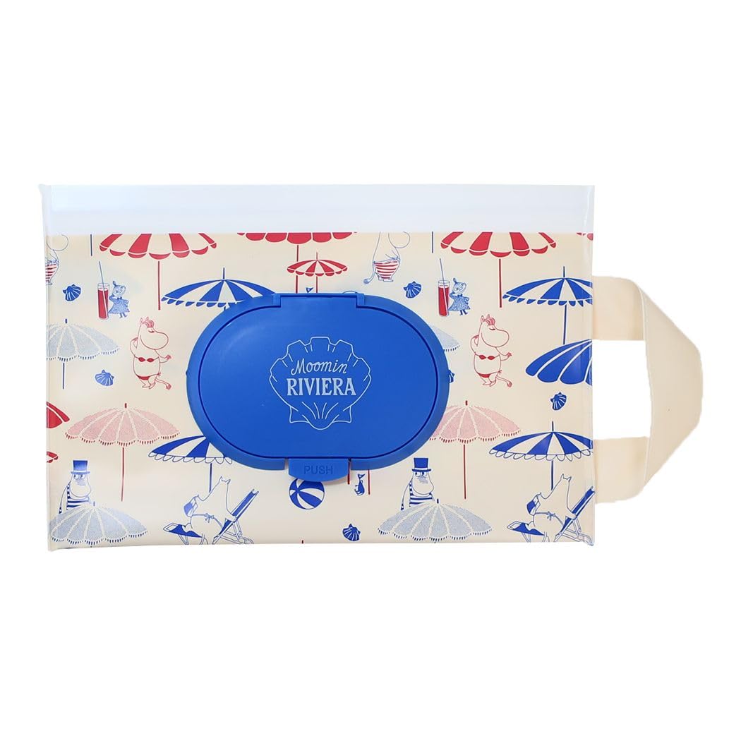Marushin Tissue Case MOOMIN Riviera Lidded Pouch Nordic Moomin Valley Stylish Cute Wet Wipes Tissues Baby Wipes Wet Wipe Case Tissue Case Baby Wipe