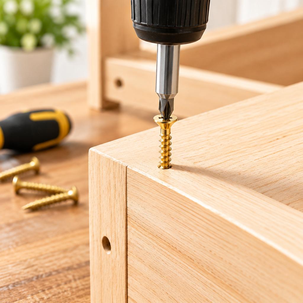 Brass Countersunk Cross Recess Self-Tapping Screw M3.5*30