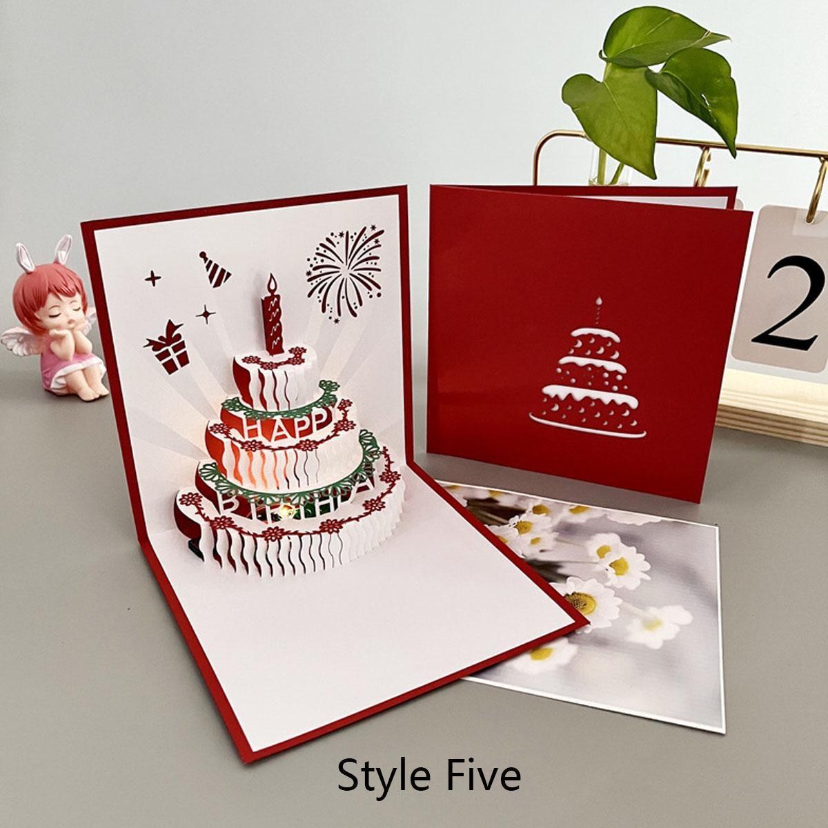 

3D всплывающие поздравительные открытки, согревающая светодиодная подсветка, торт ко дню рождения, музыка, поздравительные открытки с днем ​​рождения, всплывающие поздравительные открытки, лазерная резка, лучшие открытки с днем ​​рождения yellow light