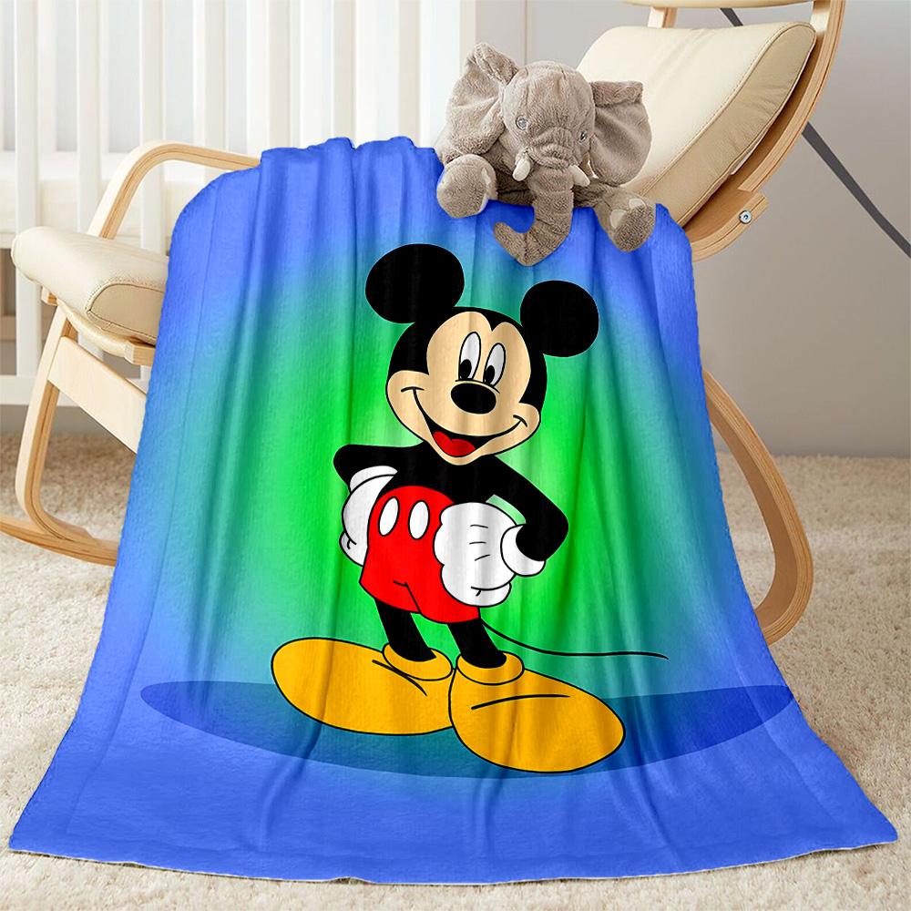 Mickey Mouse Starry Night Blanket Warmthful Decor Perfect for Sofa Office Chair Livingroom Four Seasons Universal Playful Design