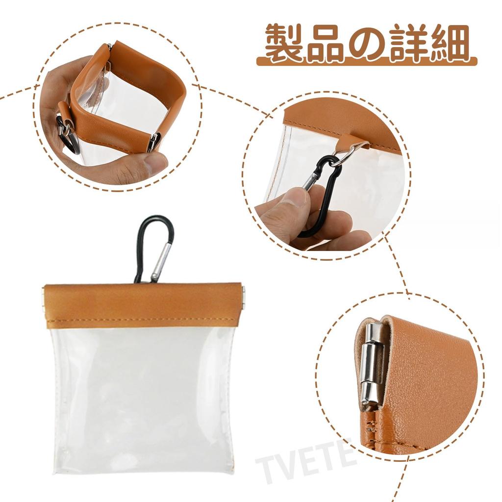 TVETE Golf Tee Pouch Holder, Waterproof Case, Accessories, PVC Transparent,