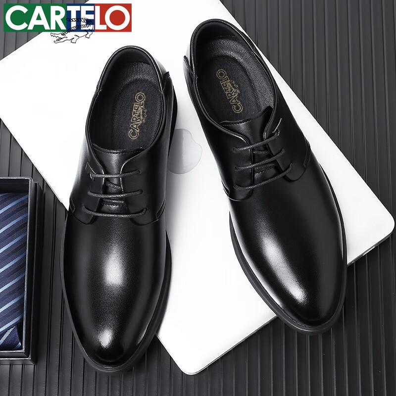 CARTELO Men s Leather Derby Dress Shoes EU 39