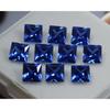 Blue Sapphire Square Cut 10 PCS 7x5 mm Natural CERTIFIED Loose Gemstone Lot MULTTIQ134