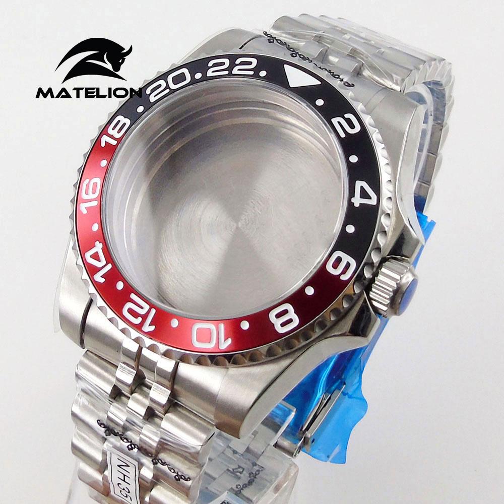Matelion 200M Diving Case 40mm Fit NH35 NH36 NH34 GMT ETA 2824 PT5000 Watch Case Jubilee Bracelet Sapphire Glass Slide Buckle