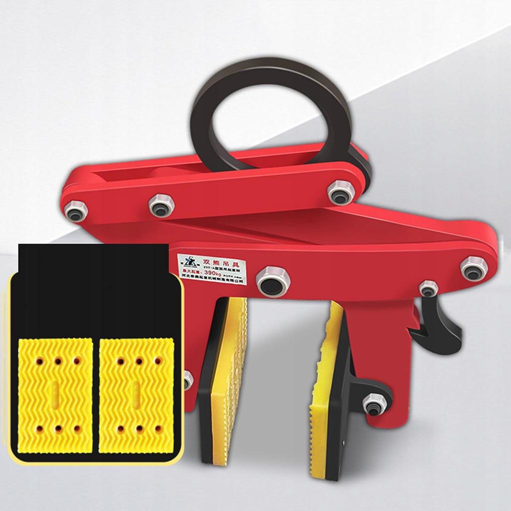 SteelGrip ProClamp 320KG - Zacisk transportowy do płyt, szyb i betonu | 0-6,5 cm | 11,2 kg | Uchwyty gumowe | Stalowa konstrukcja