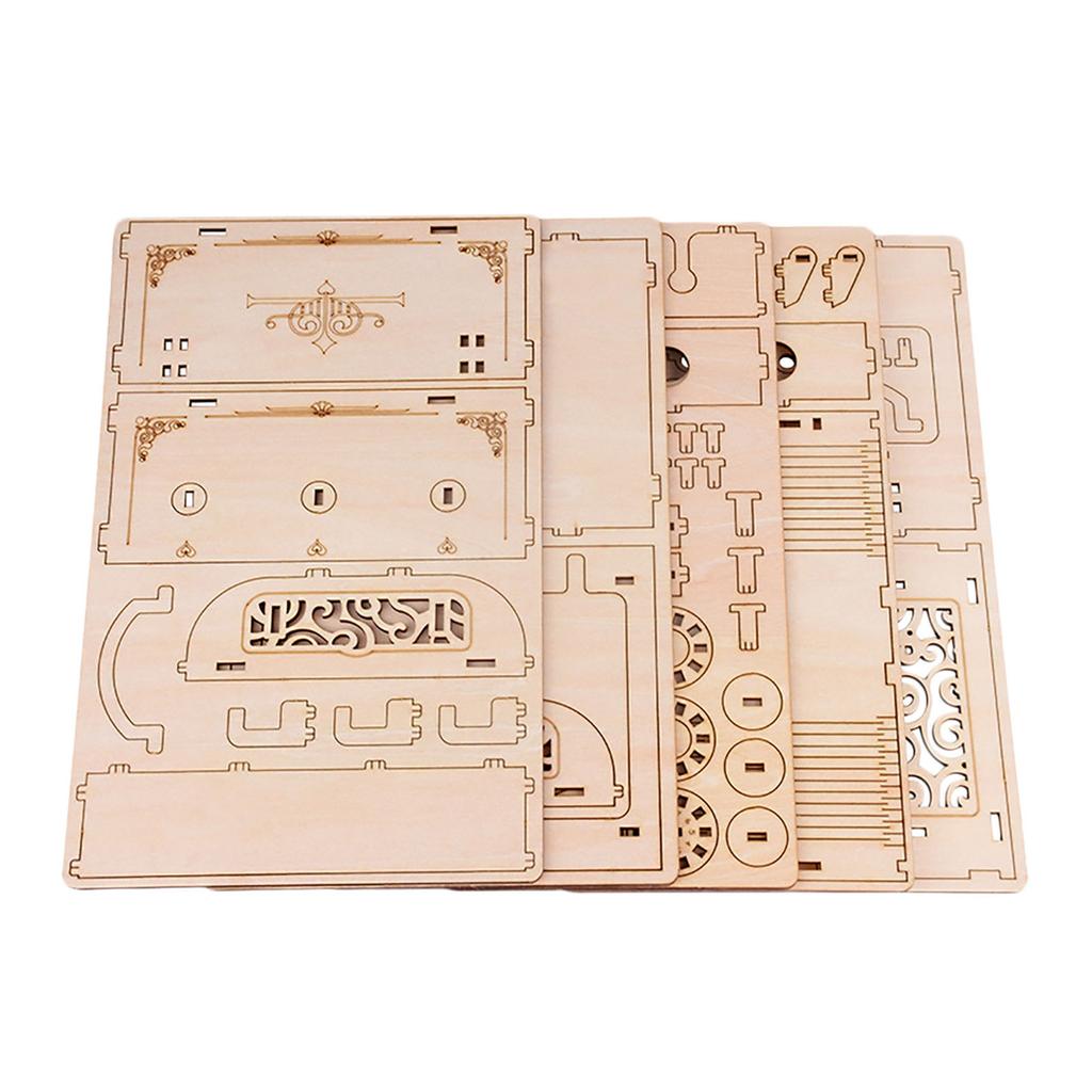 DIY Creative 3D Wooden Puzzle Game Assembly Password Box Toy for Child Adult