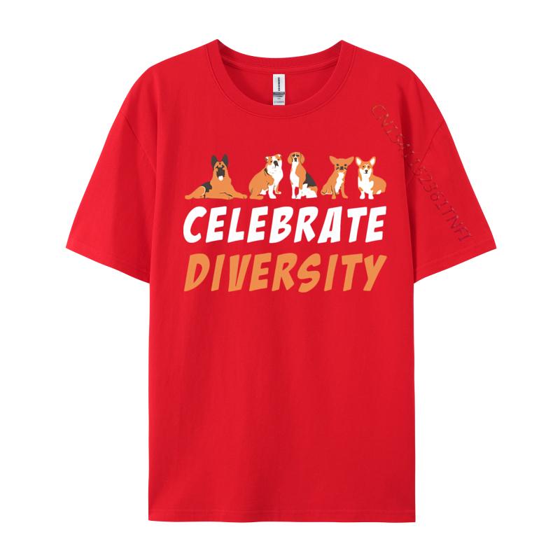 Clothing Tops Shirts Celebrate Diversity Shepard Bulldog Fitted Group Cotton Youth Top Tshirts Wholesale Tshirts 100 Pcs