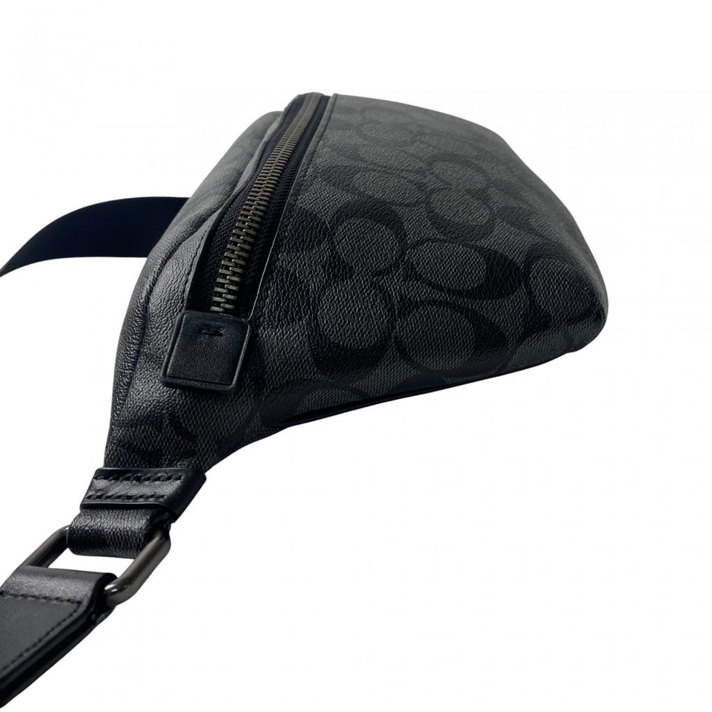 Used COACHbody Bag Black PVC Mens