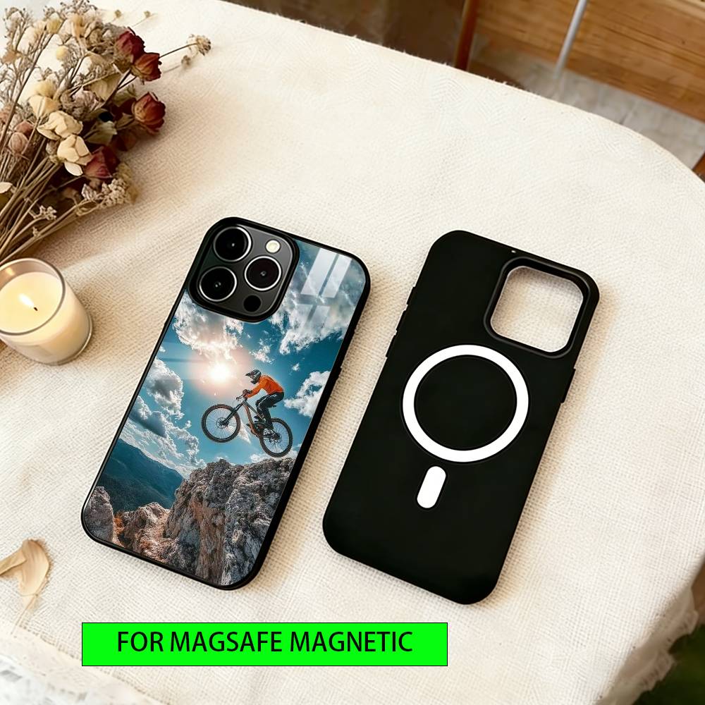 Mountain Biking  Phone Case For iPhone17,16,15,14,13,12,11 Plus,Pro Magnetic with Magsafe Wireless Charging
