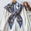 Women S Vintage Style Large Triangle Scarf For Decoration And Matching Jeans