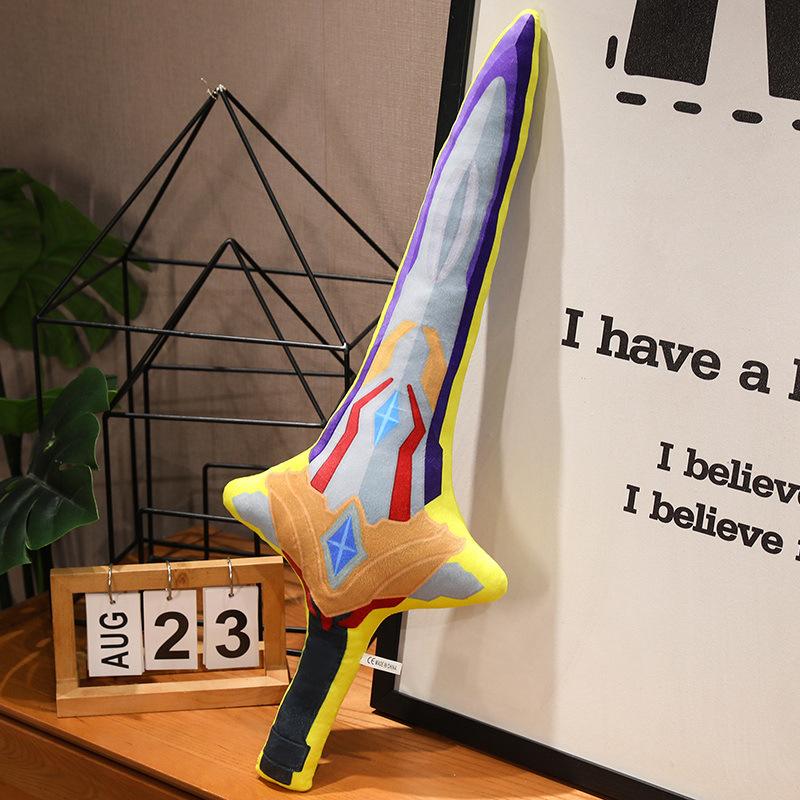 Creative Simulation Sword Throw Pillow Plush Toy Axe Shovel Doll Boy Soothing Rag Doll Performance Props