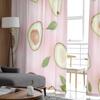 Avocado Green Tropical Leaves Sheer Curtain for Living Room Hall Wall Dress Up  Home Window Supplies Pop Print Tulle Curtains