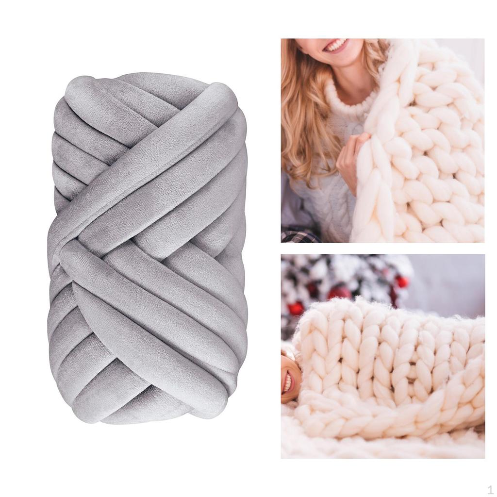 Polyester Chunky Yarn Arm Knitting Crochet Hook 250G Bulky for Macrame DIY Cushion